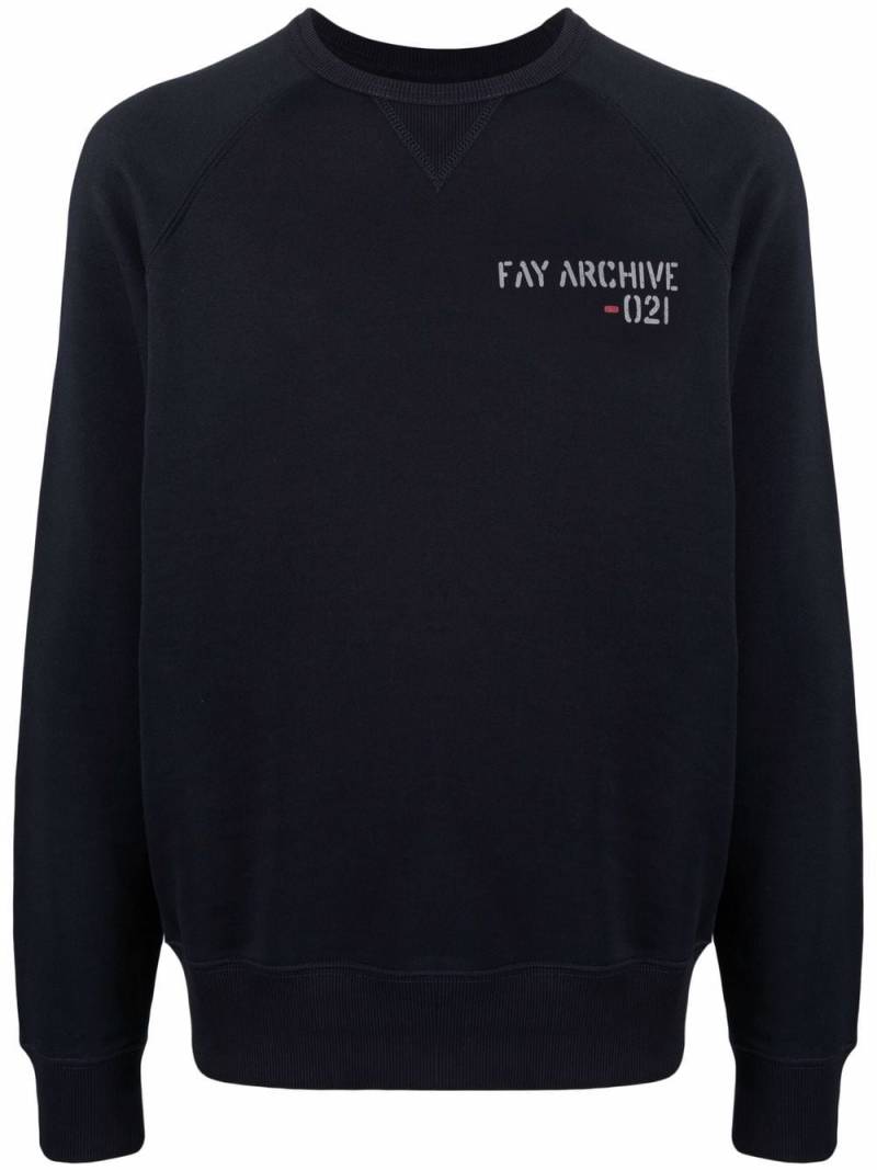 Fay logo-print sweatshirt - Blue von Fay