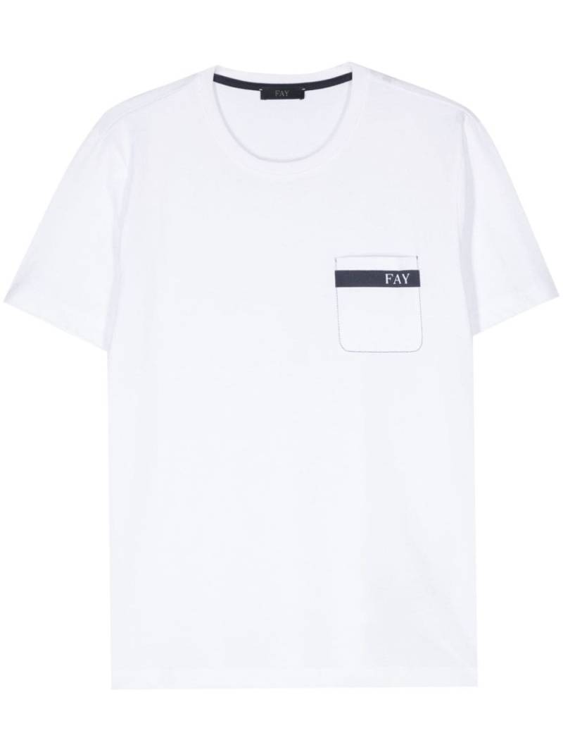 Fay logo-printed cotton T-shirt - White von Fay