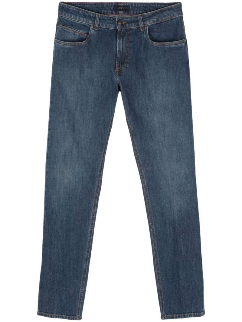 Fay mid-rise slim-fit jeans - Blue von Fay