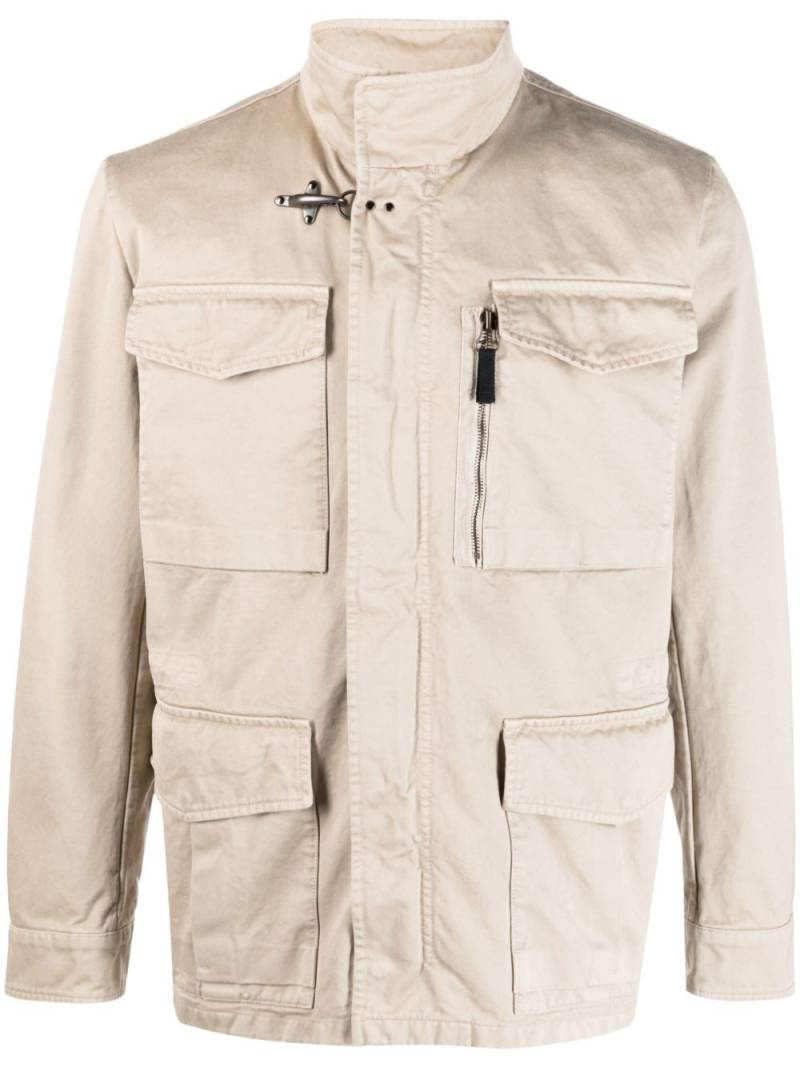 Fay multiple-pocket cotton jacket - Brown von Fay