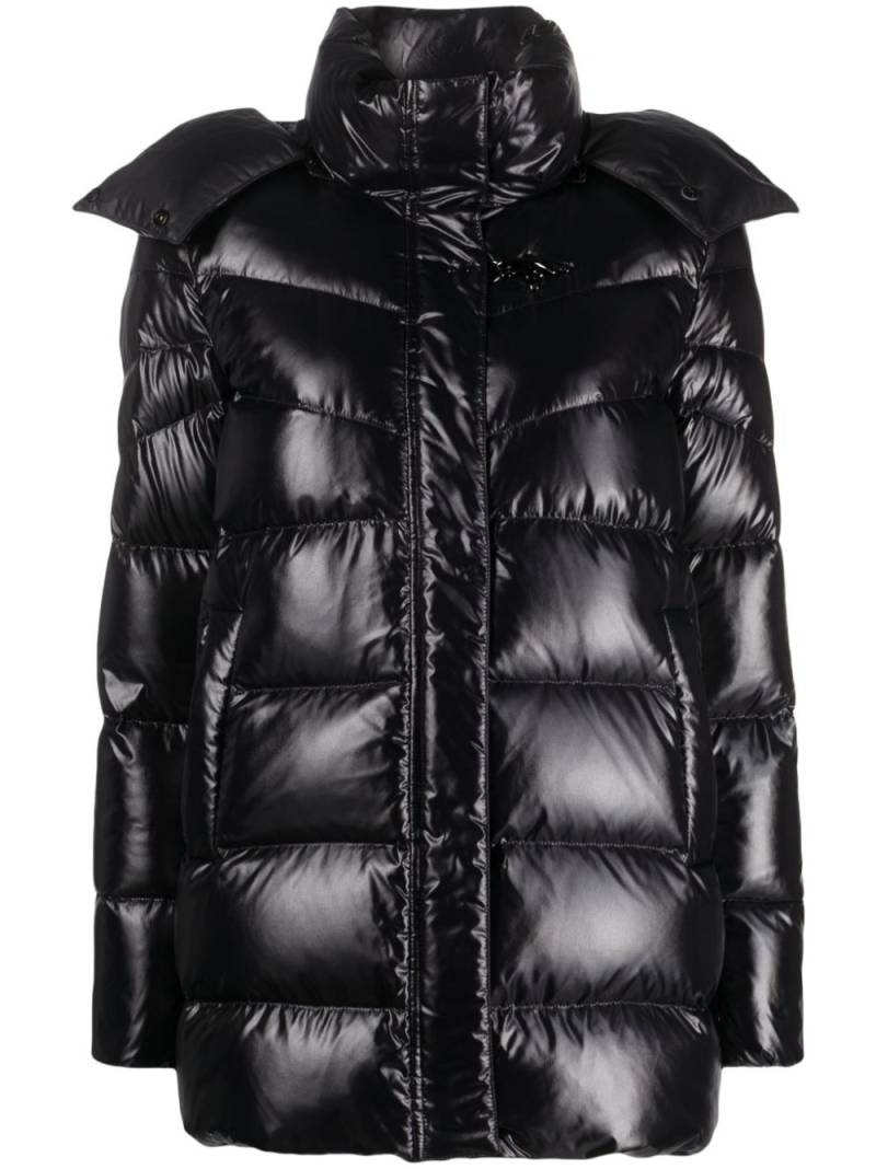 Fay padded down hooded jacket - Black von Fay