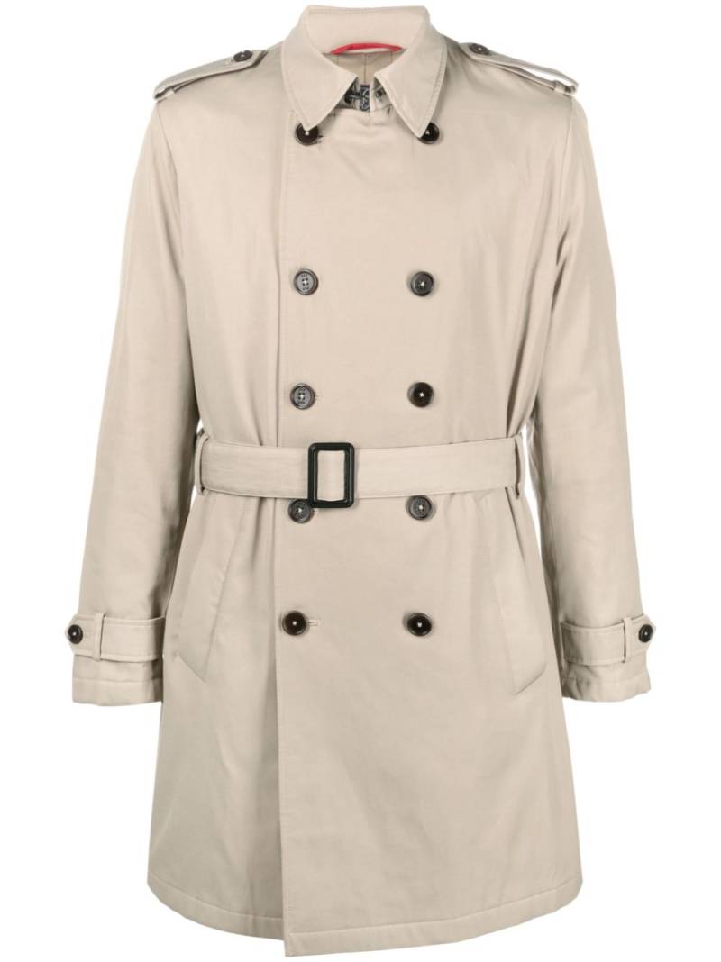 Fay padded trench coat - Neutrals von Fay