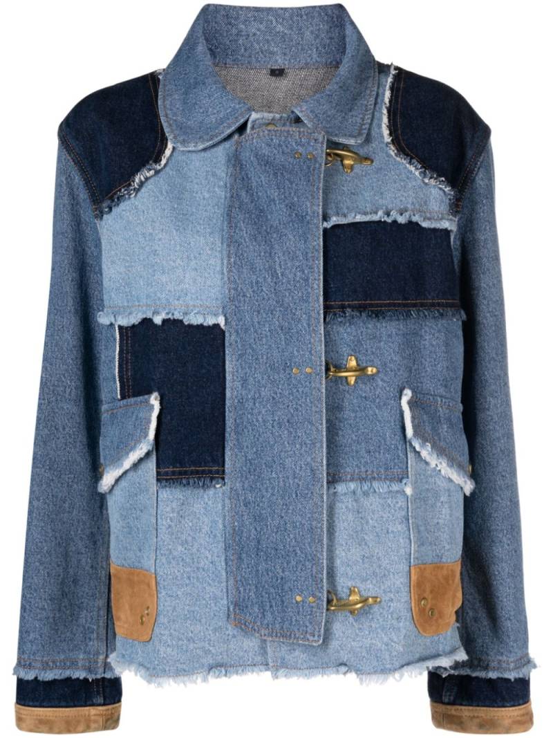 Fay patchwork-design denim jacket - Blue von Fay