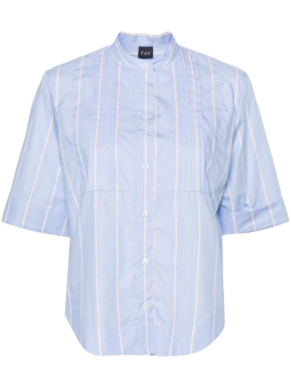 Fay pintuck-detailed striped shirt - Blue von Fay