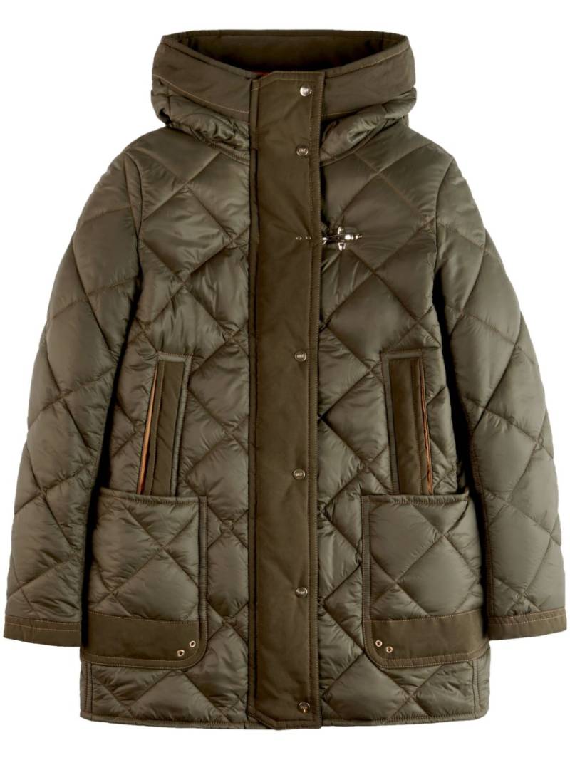 Fay quilted hooded parka jacket - Green von Fay