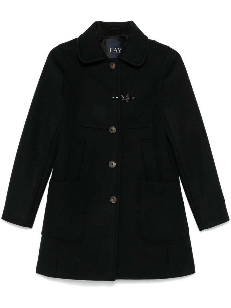 Fay single-breasted coat - Black von Fay