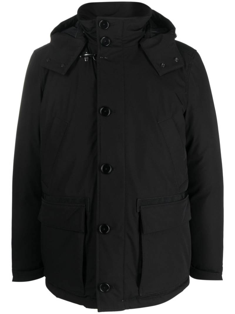 Fay slouch-hood padded jacket - Black von Fay