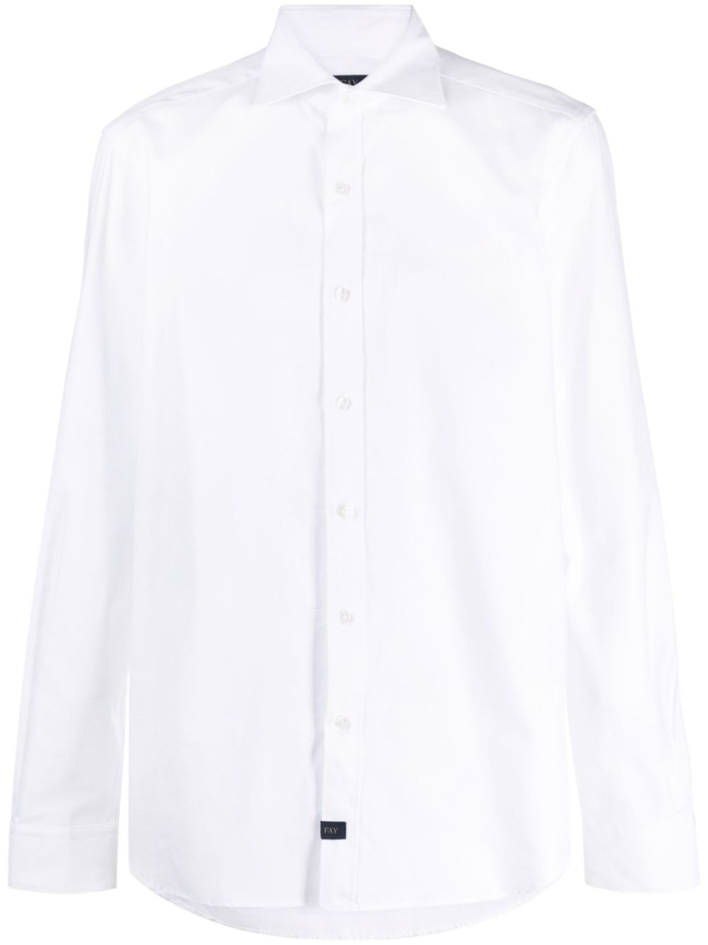 Fay spread-collar cotton shirt - White von Fay