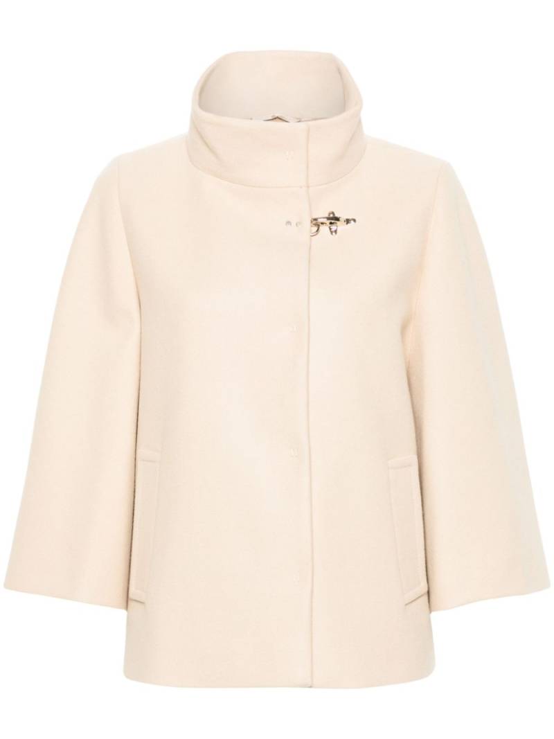 Fay stand-up collar cape - Neutrals von Fay