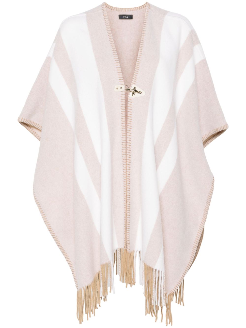 Fay striped cape - Neutrals von Fay