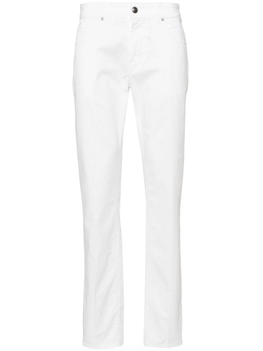 Fay tapered-leg cotton trousers - White von Fay