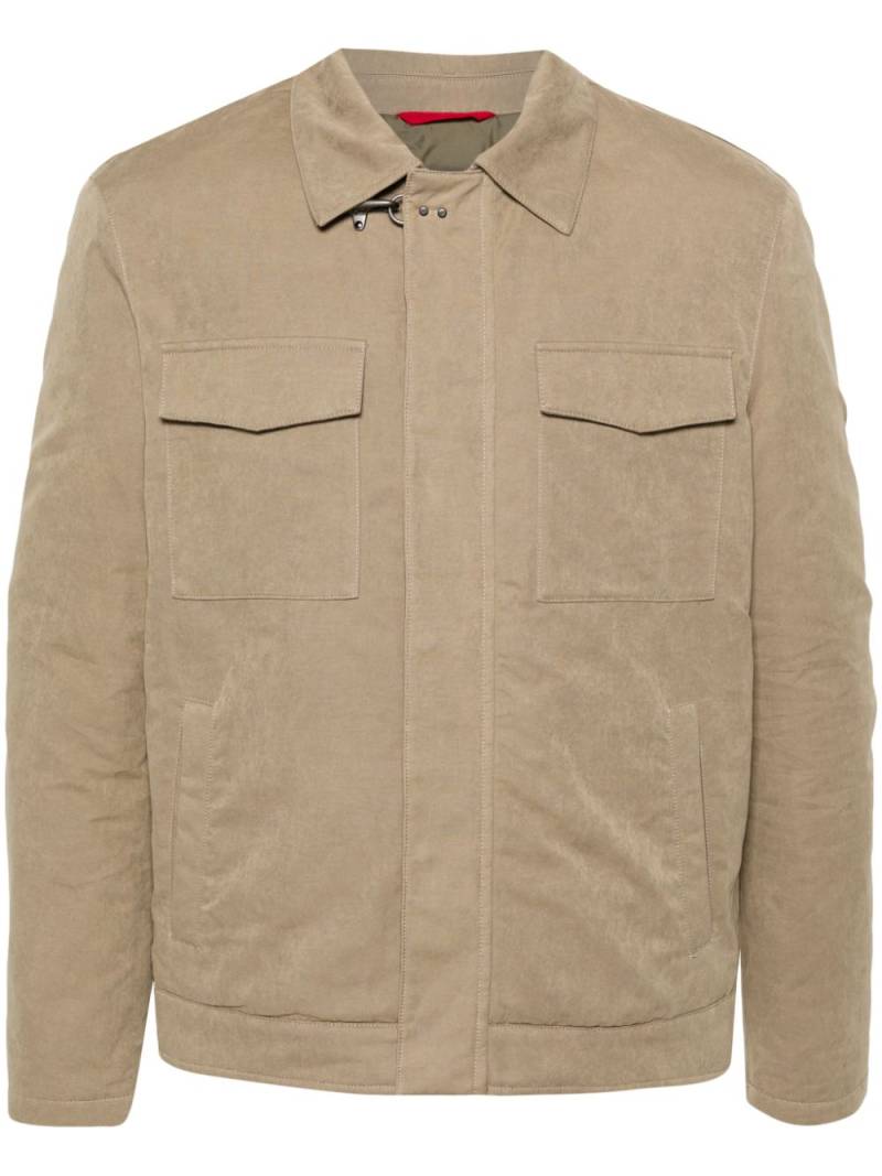 Fay wool shirt jacket - Brown von Fay