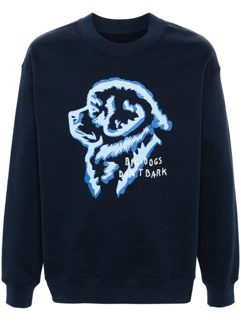 Fay x Pietro Terzini dog-print sweatshirt - Blue von Fay