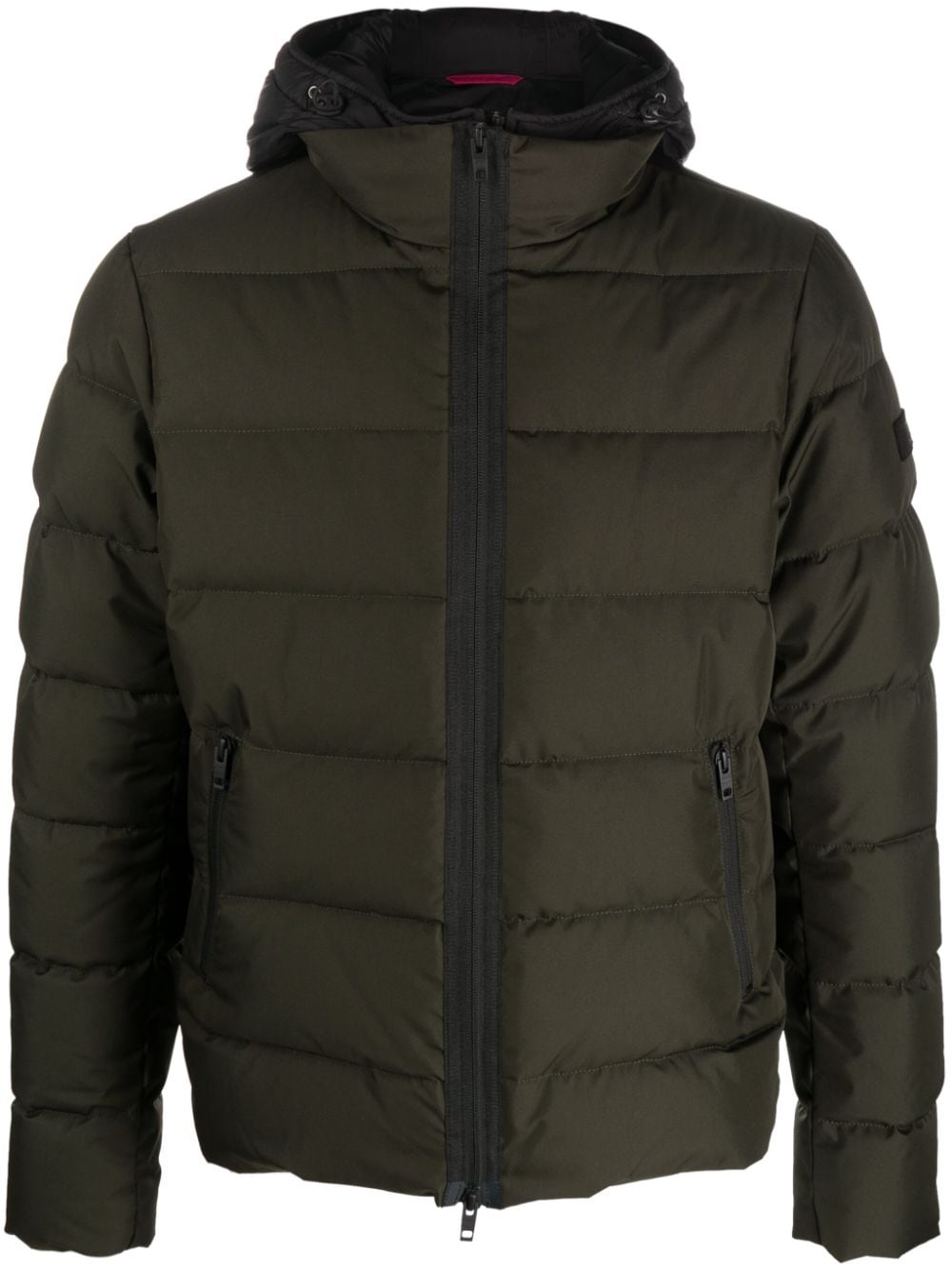 Fay zip-up padded hooded jacket - Green von Fay