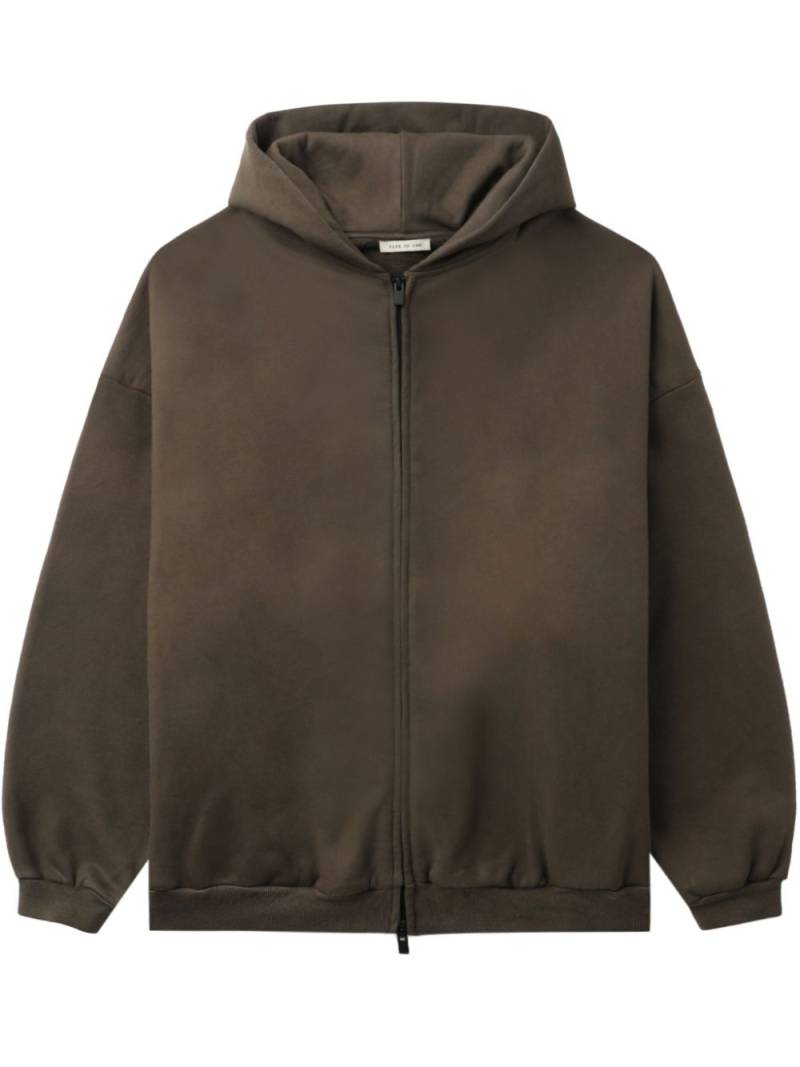 Fear Of God drop-shoulder zipped cotton hoodie - Green von Fear Of God