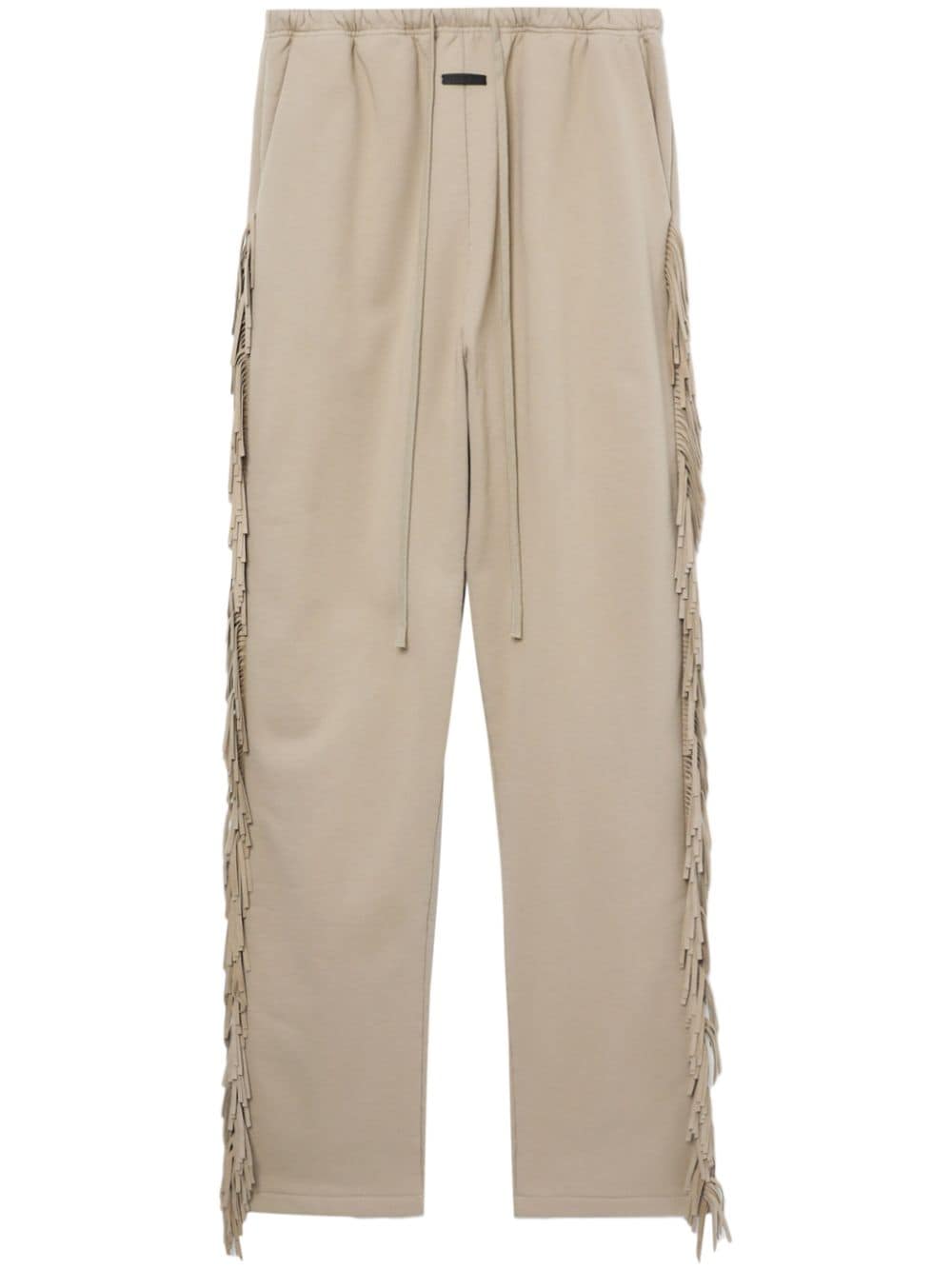 Fear Of God fringed cotton track pants - Neutrals von Fear Of God