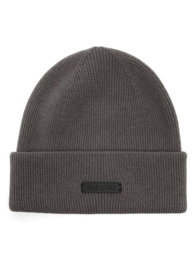 Fear Of God logo-patch beanie - Grey von Fear Of God