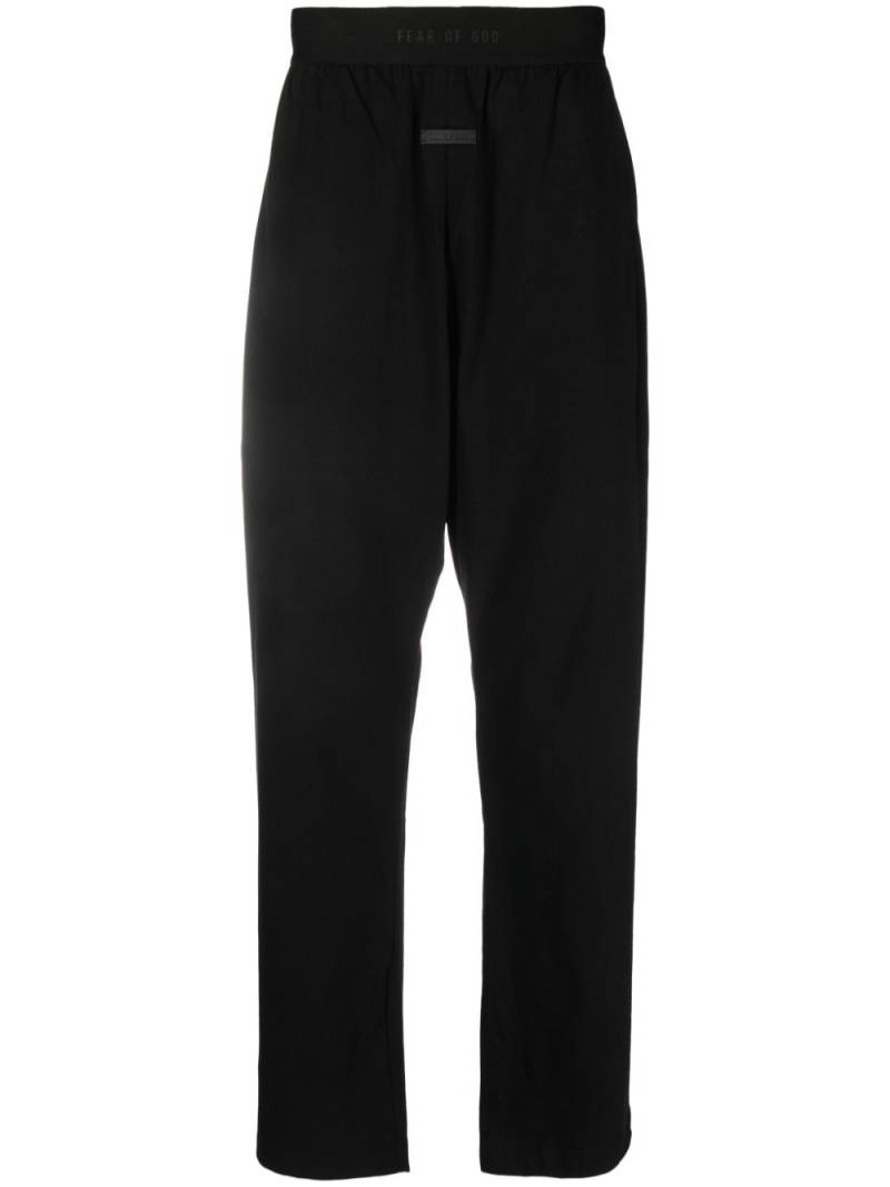 Fear Of God logo-patch straight-leg trousers - Black von Fear Of God