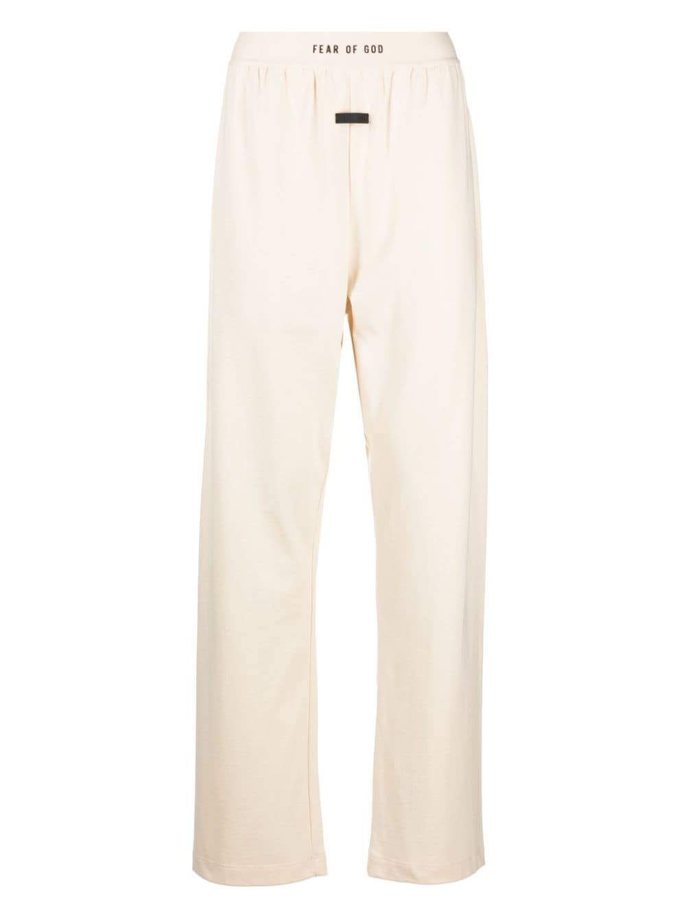 Fear Of God logo-waistband cotton trousers - Neutrals von Fear Of God