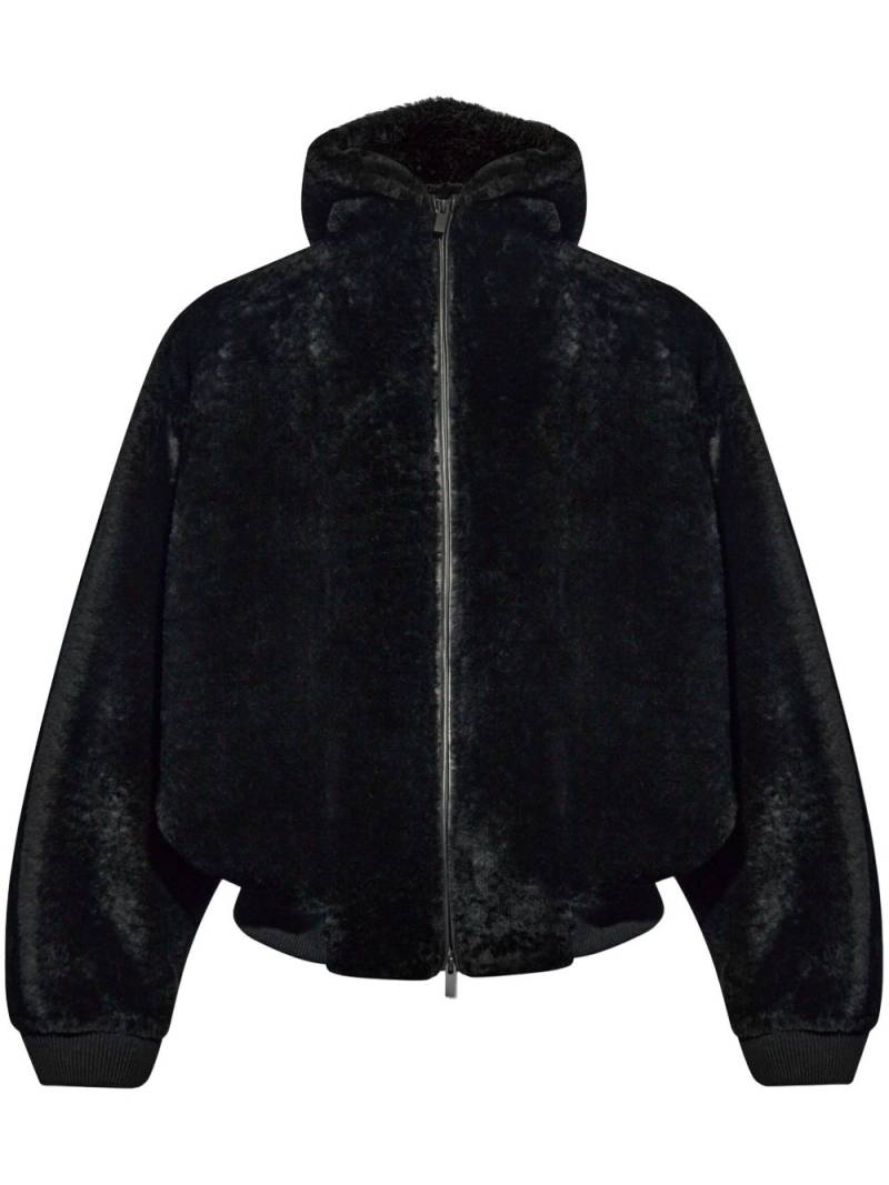 Fear Of God sheepskin hooded jacket - Black von Fear Of God