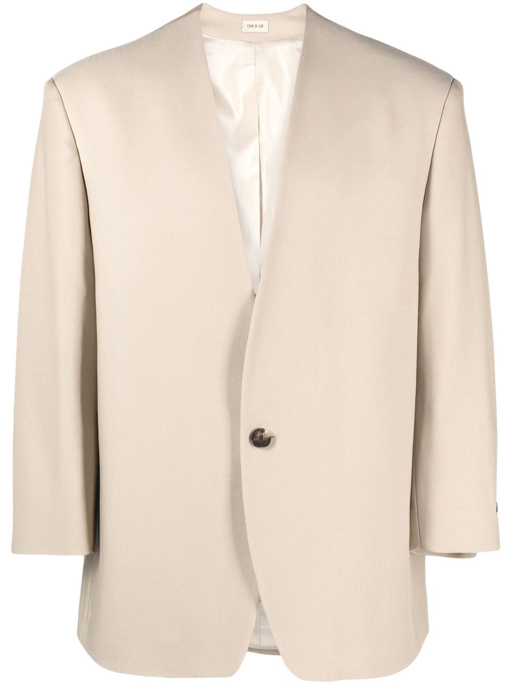 Fear Of God single-breasted virgin wool blazer - Neutrals von Fear Of God