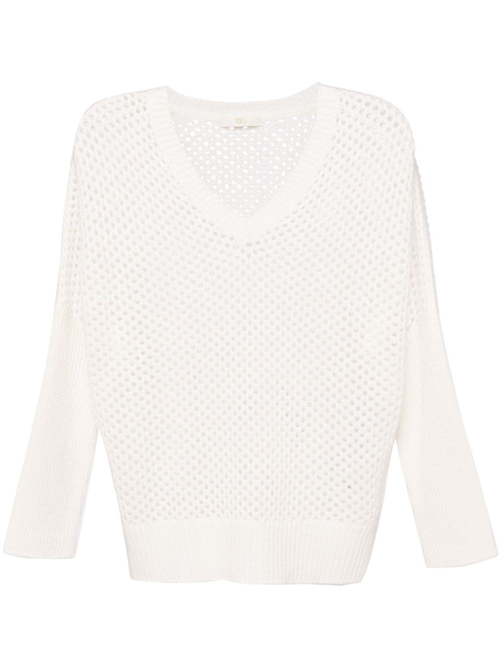 Fedeli Locri open-knit jumper - White von Fedeli