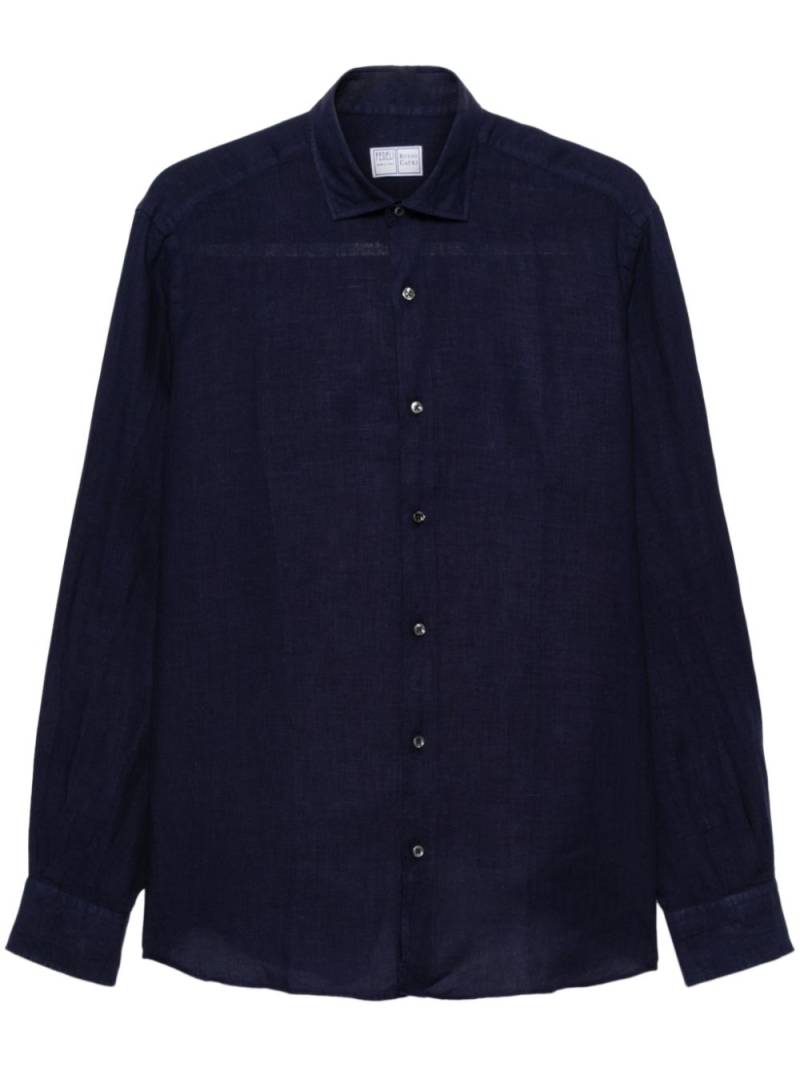 Fedeli Nick linen shirt - Blue von Fedeli