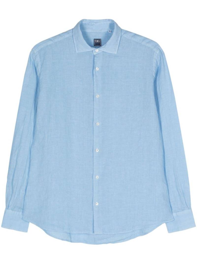 Fedeli Nick linen shirt - Blue von Fedeli