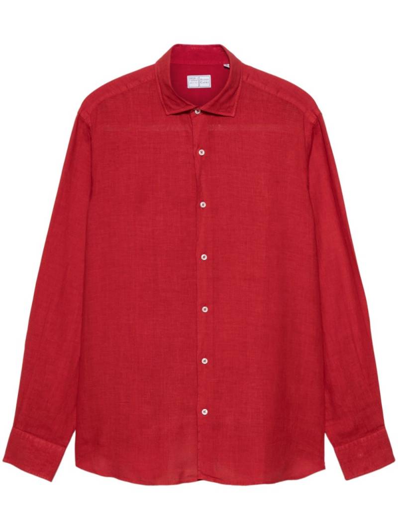 Fedeli Nick linen shirt - Red von Fedeli