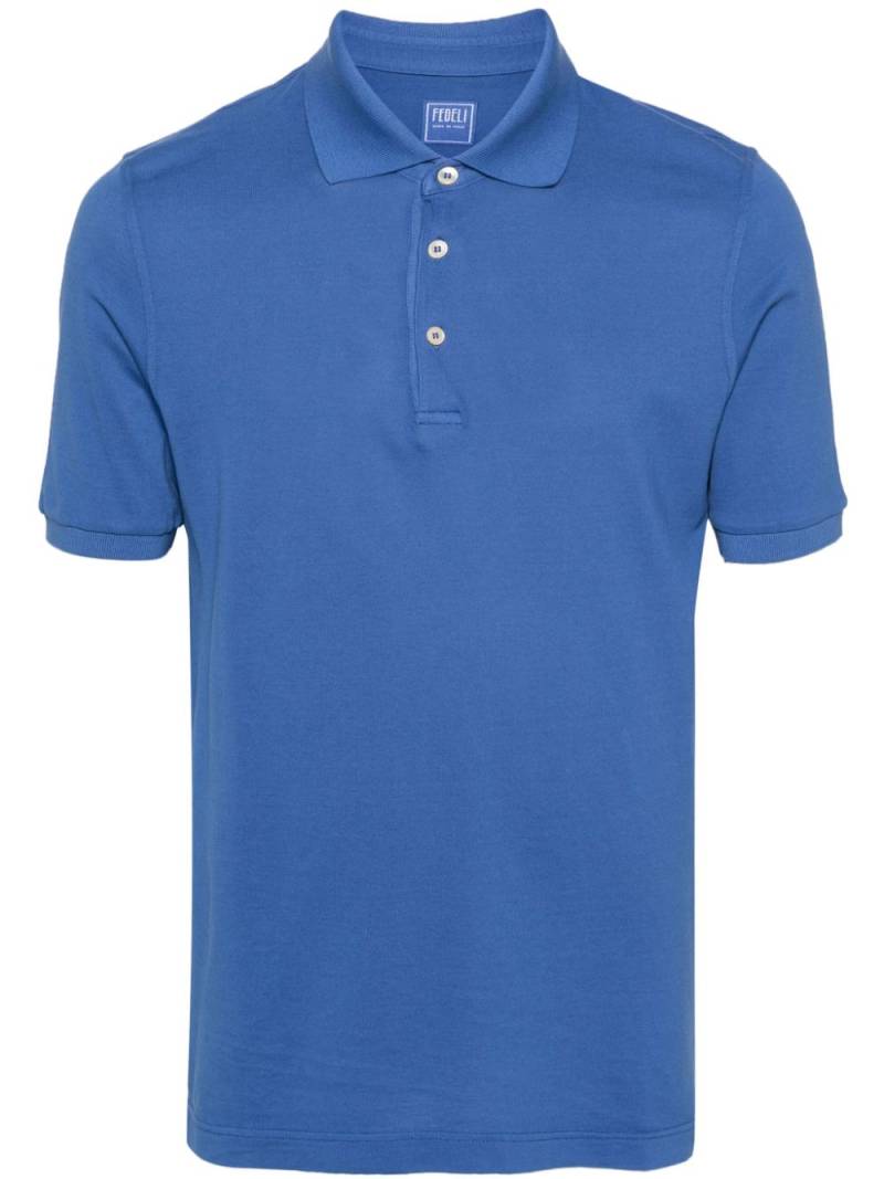 Fedeli Wind cotton polo shirt - Blue von Fedeli