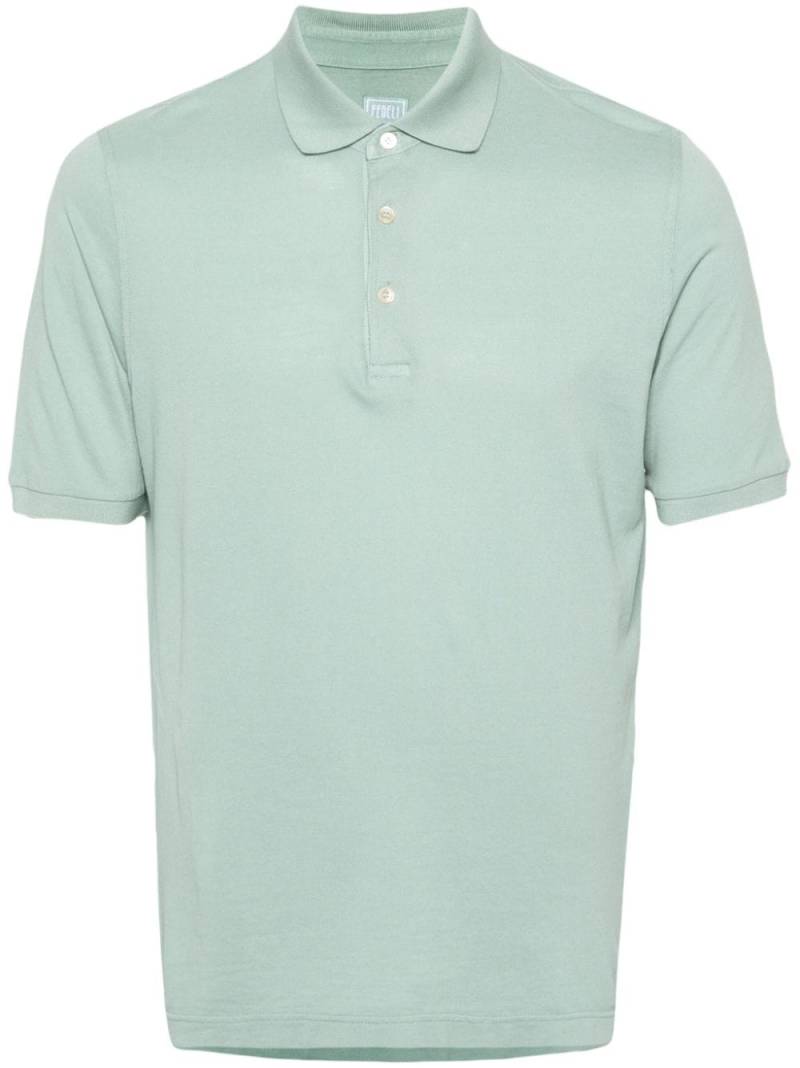 Fedeli Wind cotton polo shirt - Green von Fedeli