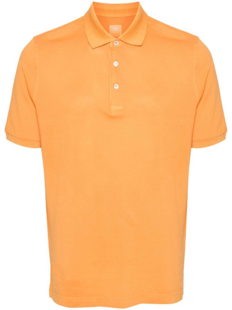 Fedeli Wind cotton polo shirt - Orange von Fedeli