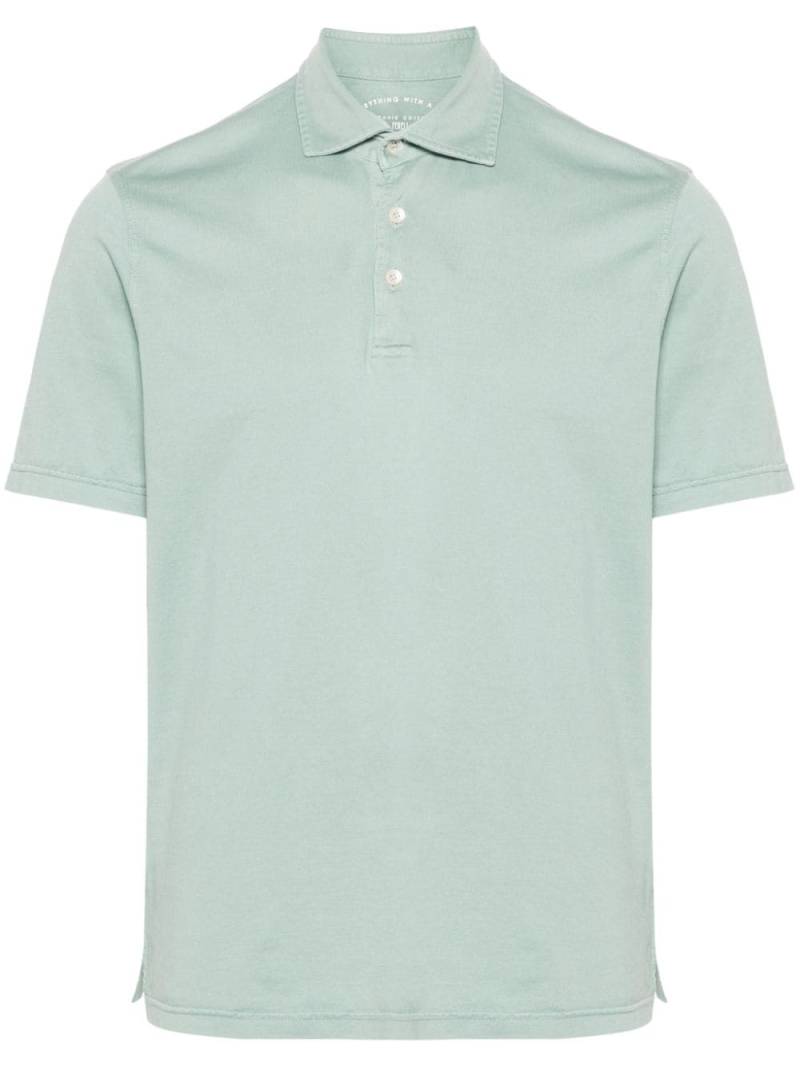 Fedeli cutaway-collar polo shirt - Blue von Fedeli