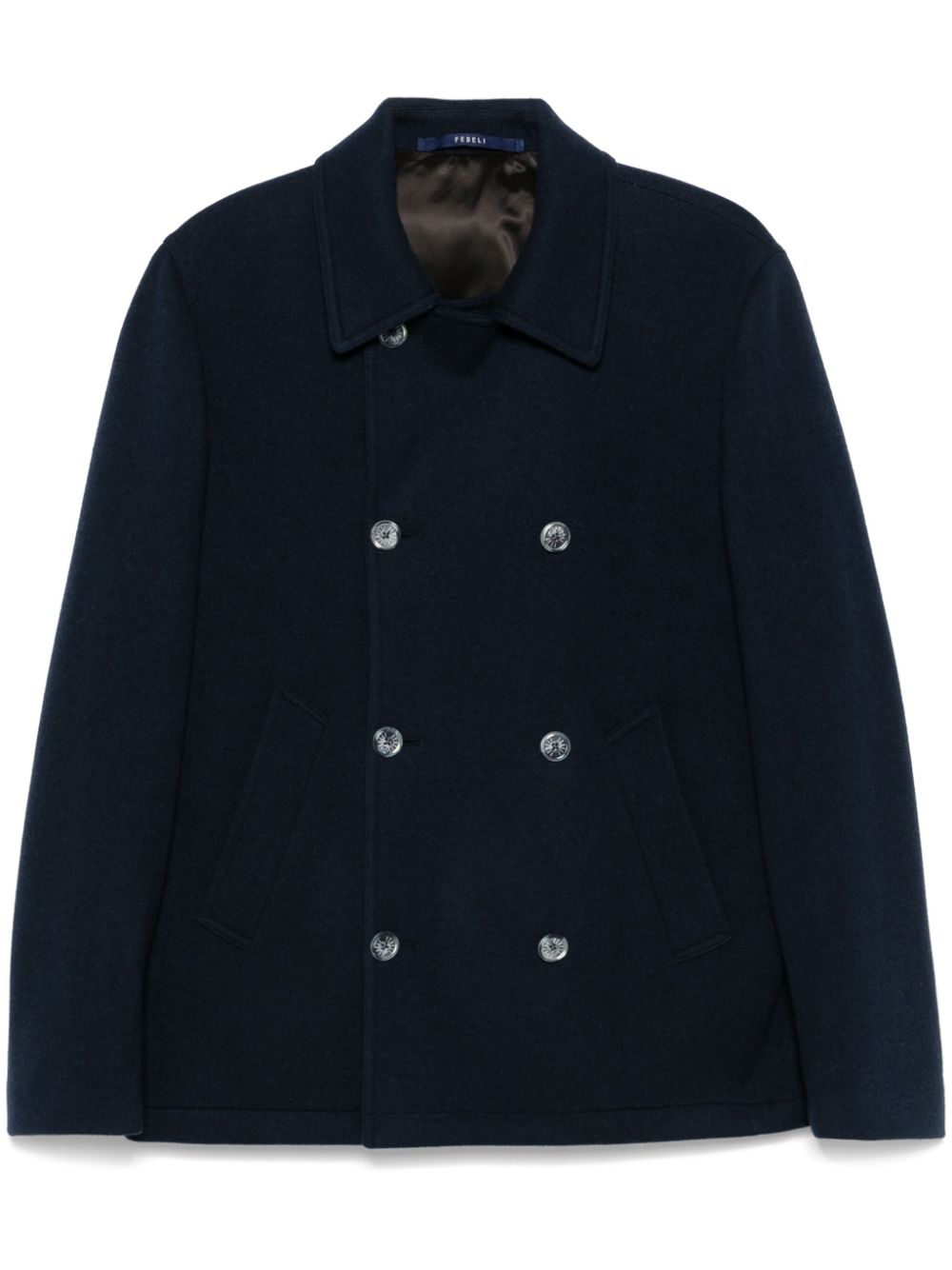 Fedeli double-breasted peacoat - Blue von Fedeli