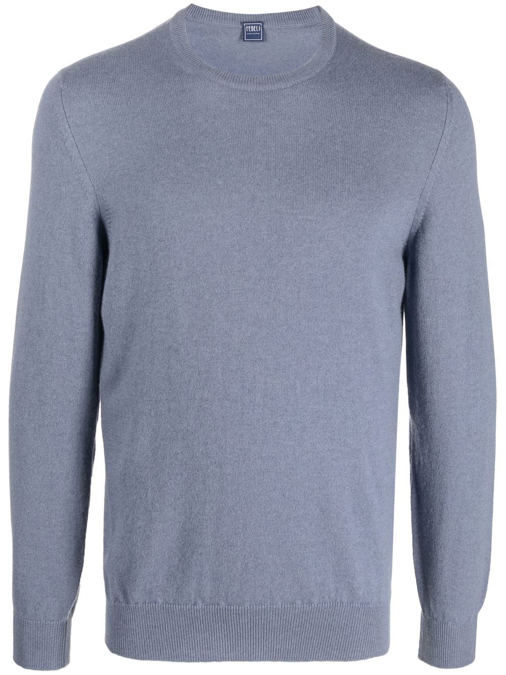 Fedeli fine knit cashmere jumper - Blue von Fedeli