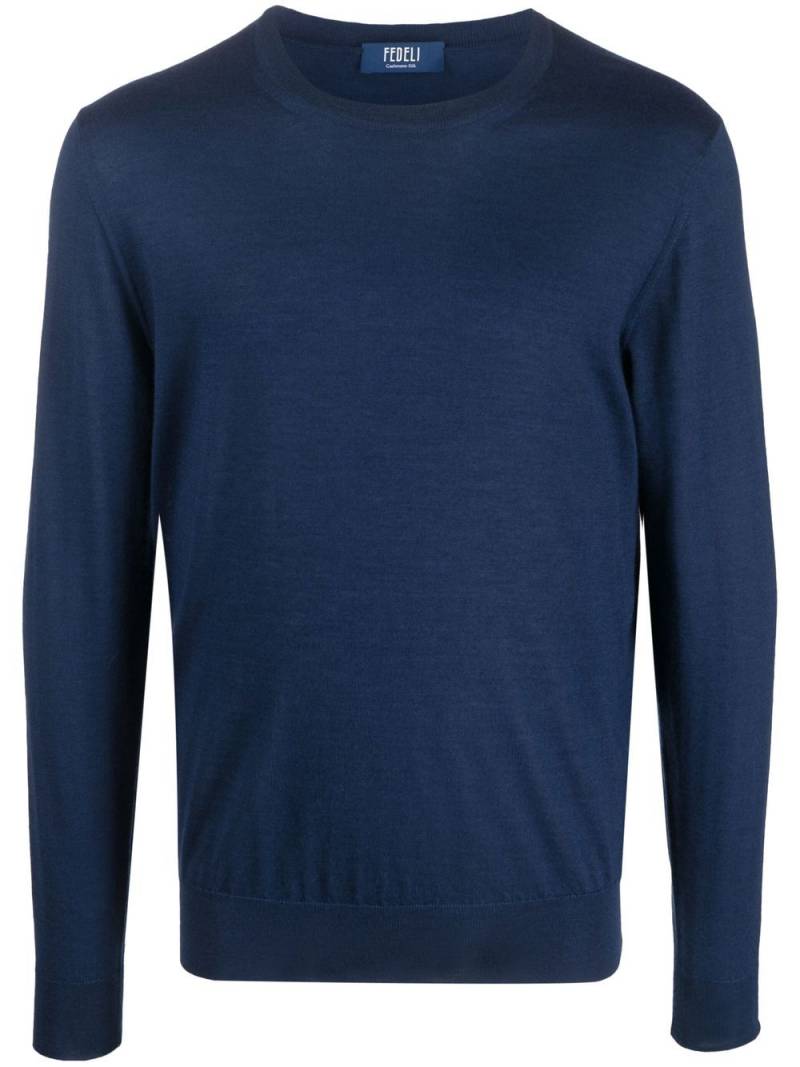 Fedeli fine knit cashmere-silk jumper - Blue von Fedeli