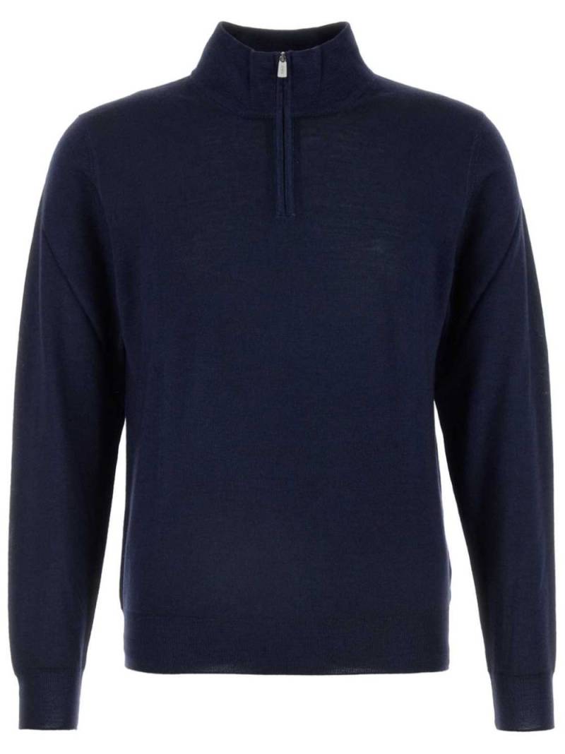 Fedeli half-zip sweater - Blue von Fedeli