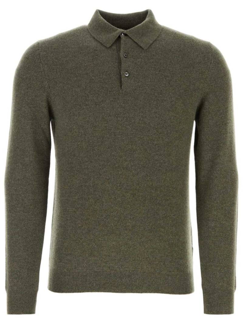 Fedeli knitted cashmere polo shirt - Green von Fedeli