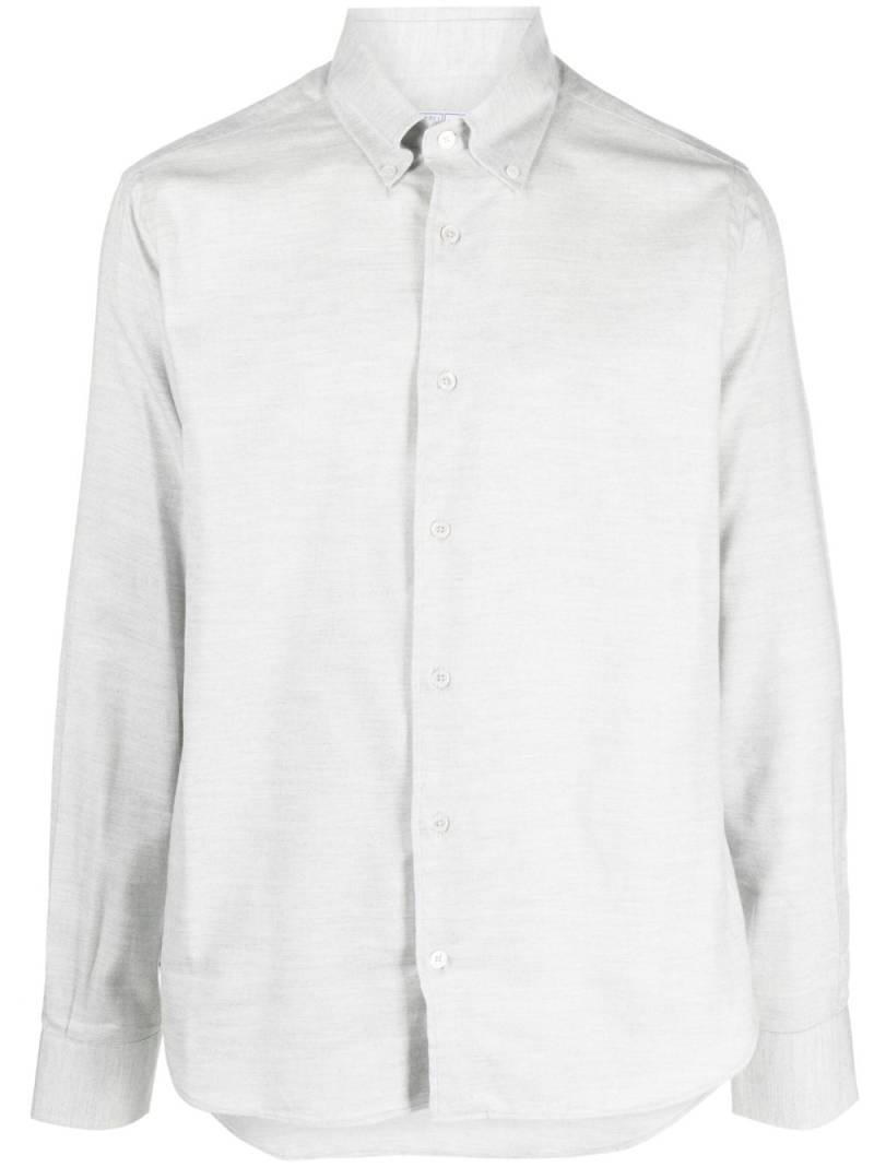 Fedeli long-sleeve cotton-blend shirt - Grey von Fedeli