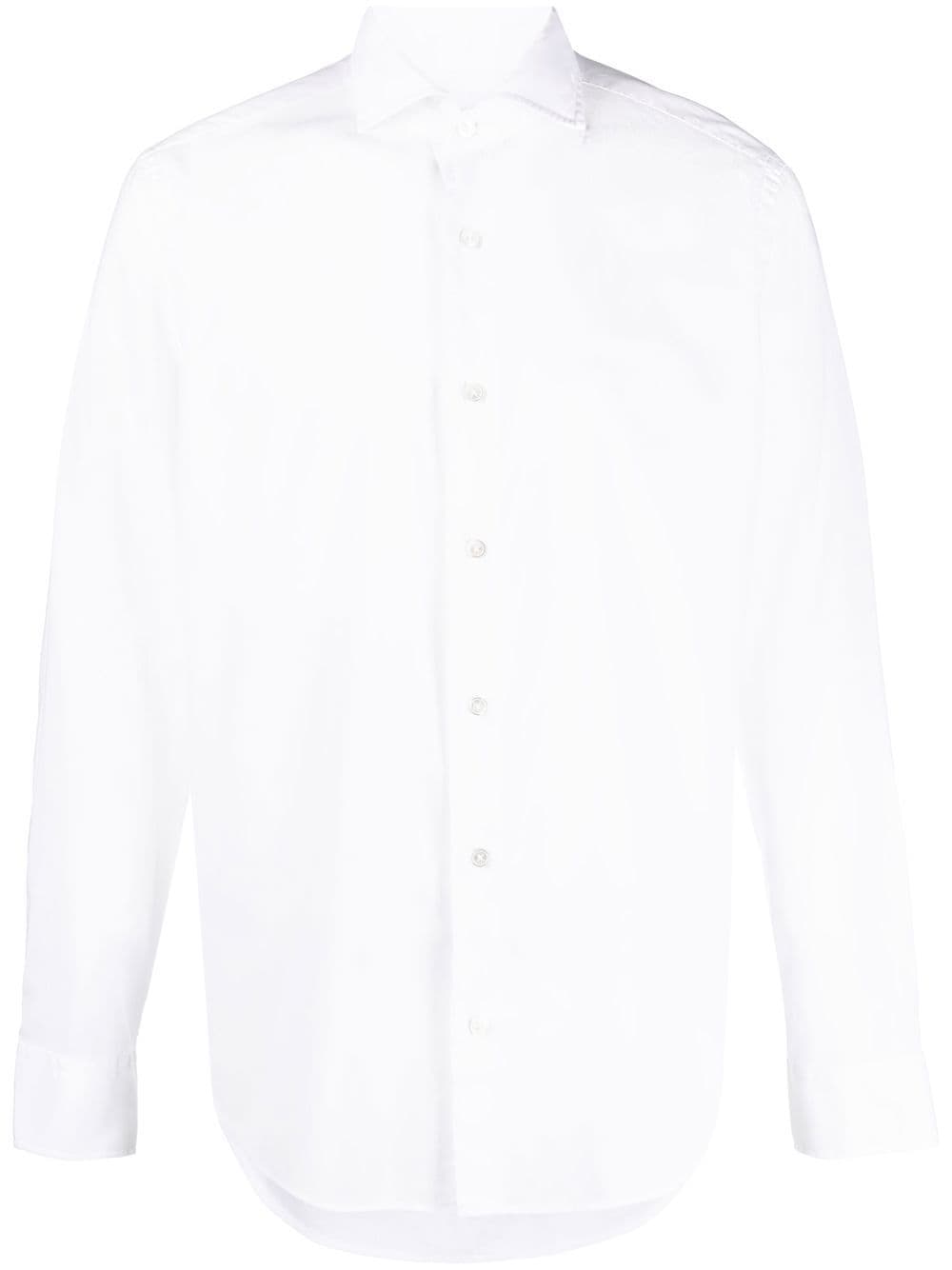 Fedeli long-sleeve stretch-cotton shirt - White von Fedeli