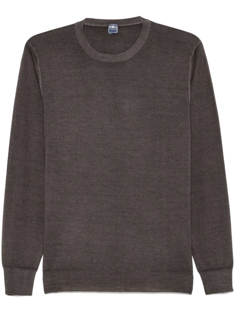 Fedeli merino-wool sweater - Brown von Fedeli