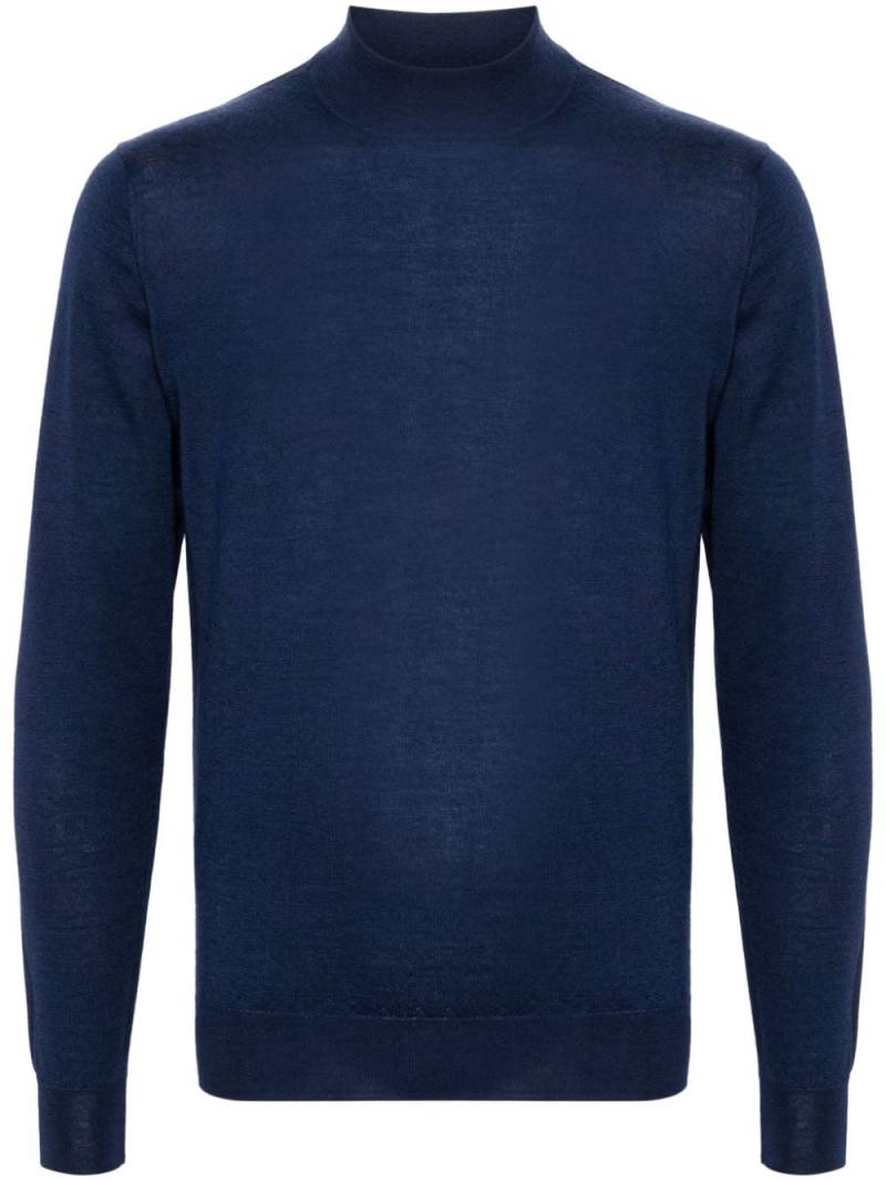 Fedeli mock neck jumper - Blue von Fedeli