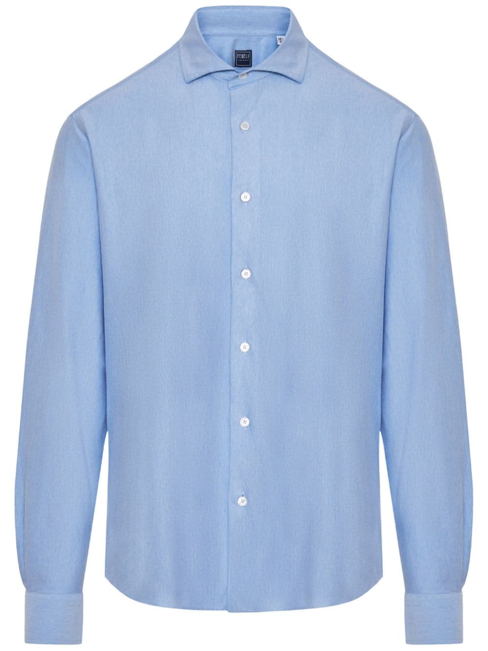 Fedeli ong-sleeve poplin shirt - Blue von Fedeli