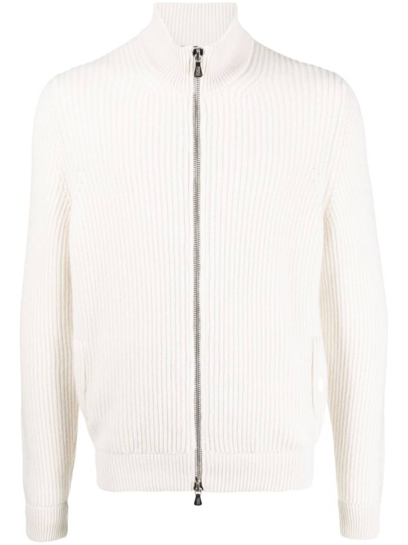 Fedeli ribbed cashmere cardigan - White von Fedeli