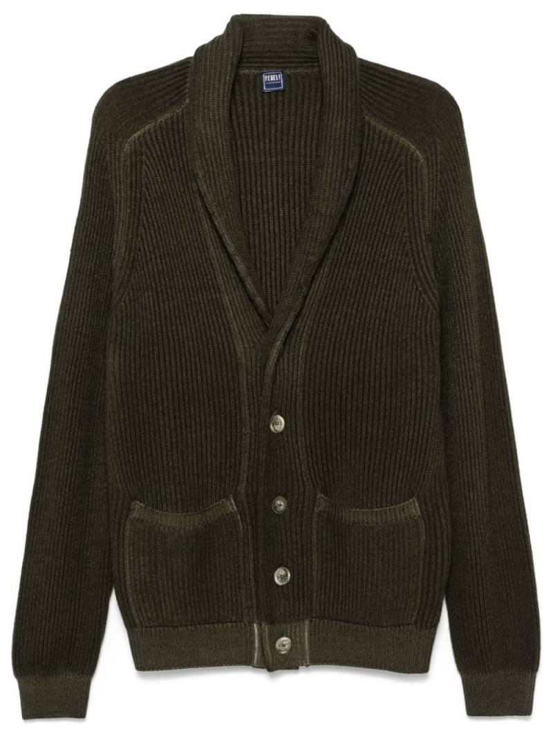 Fedeli ribbed-knit cardigan - Green von Fedeli