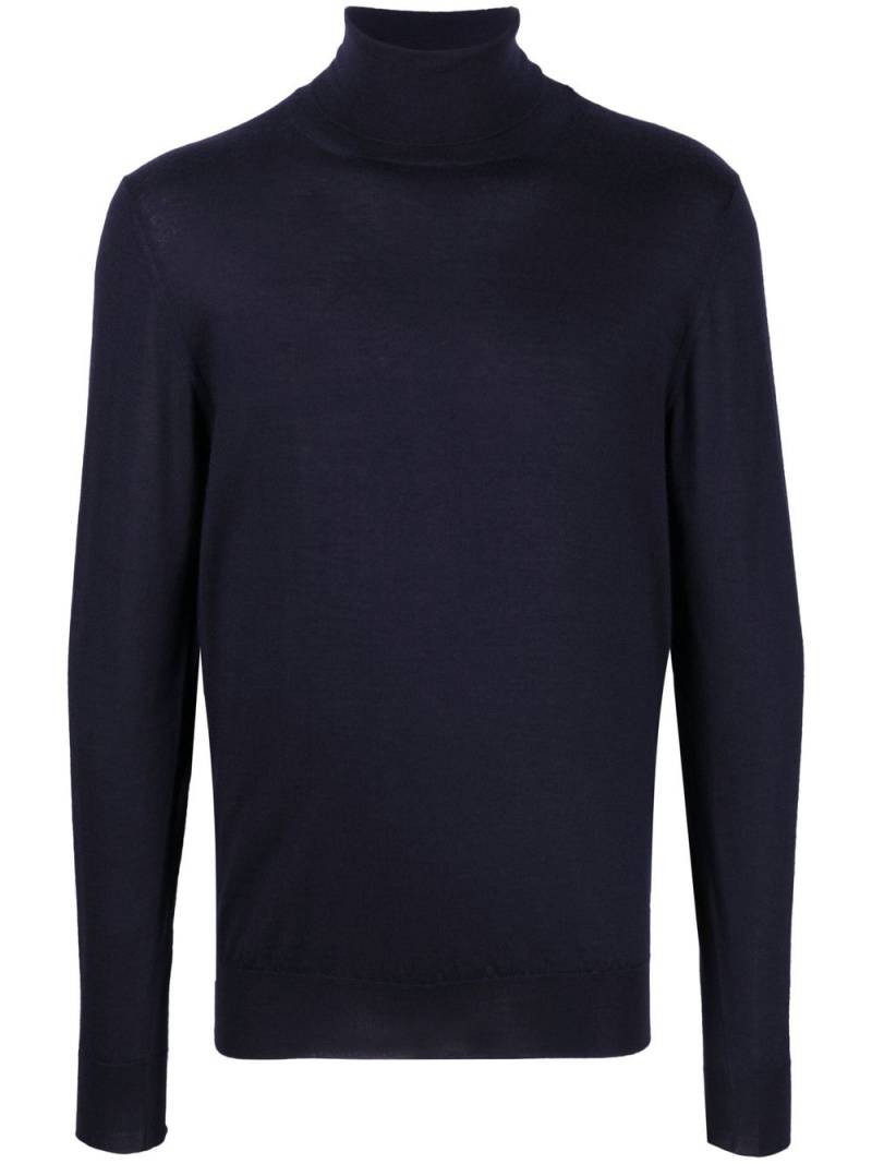 Fedeli roll-neck cashmere-silk jumper - Blue von Fedeli