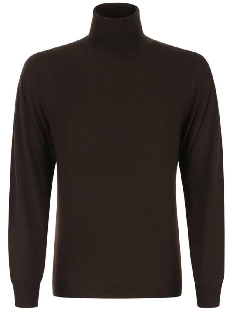 Fedeli roll-neck wool sweater - Brown von Fedeli