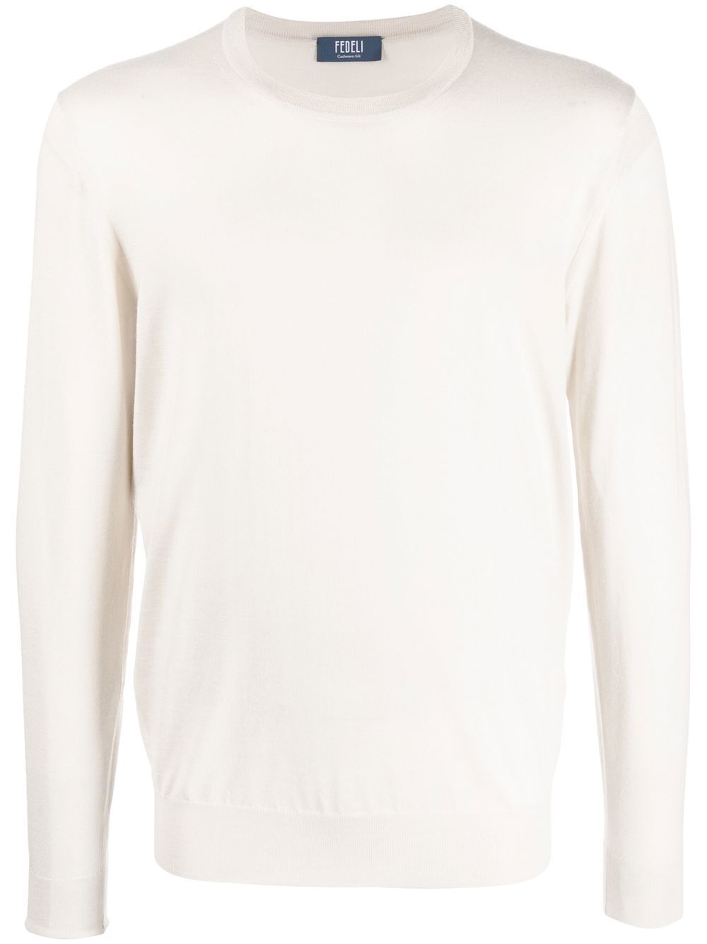 Fedeli round-neck fine-knit jumper - Neutrals von Fedeli