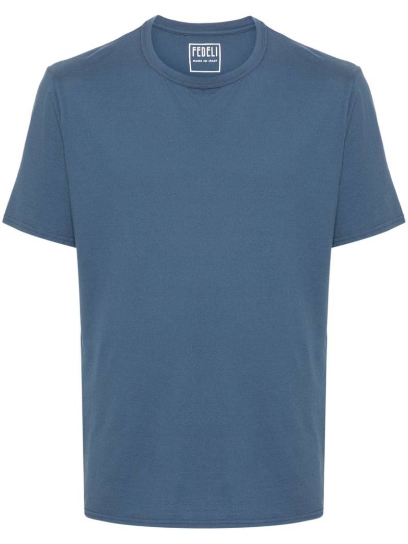 Fedeli short-sleeve cotton T-shirt - Blue von Fedeli