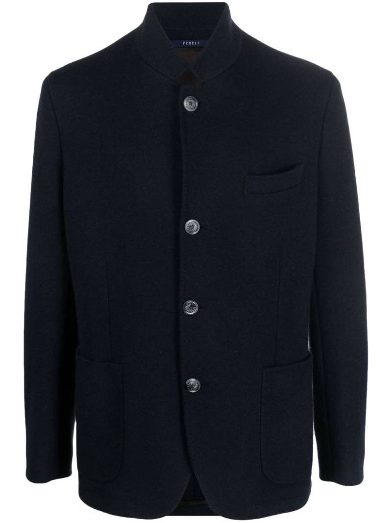 Fedeli single-breasted cashmere blazer - Blue von Fedeli